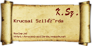 Krucsai Szilárda névjegykártya
